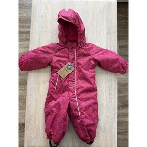Reima NWT Puhuri Toddler ReimaTec Waterproof Snowsuit Pink Floral 12-18 Months